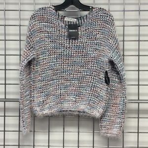 Cozy pull over multi color yarn
